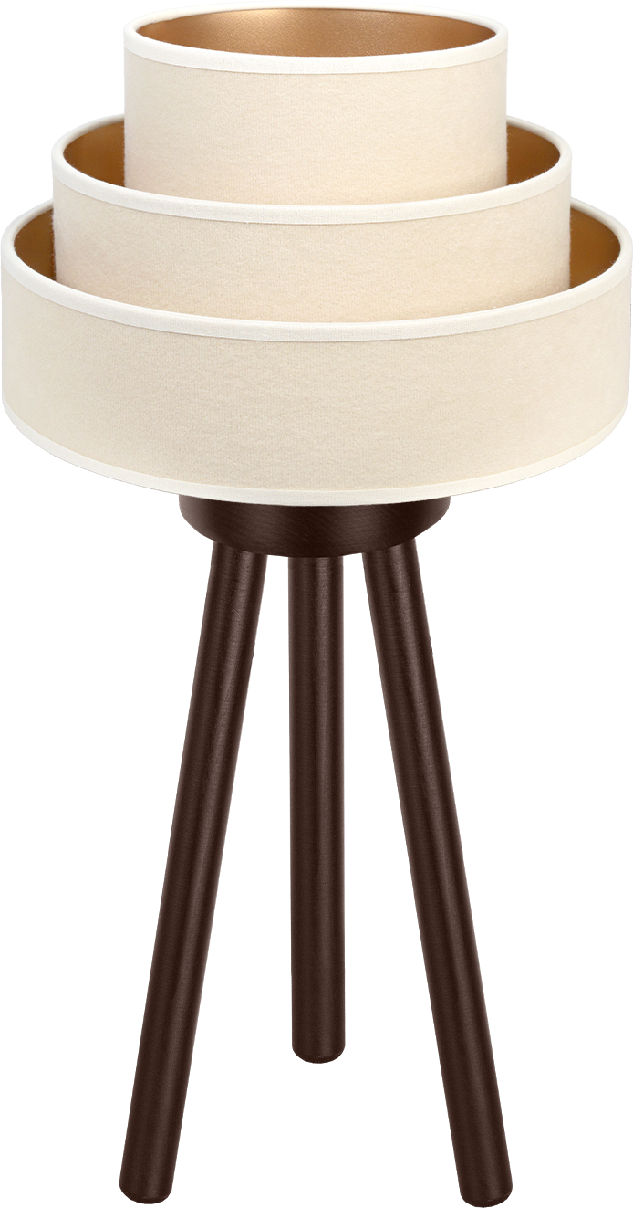 Lampa stołowa DUOLLA LUNETA LATTE 750121 kremowy/złoty 1xE27 średn.25cm