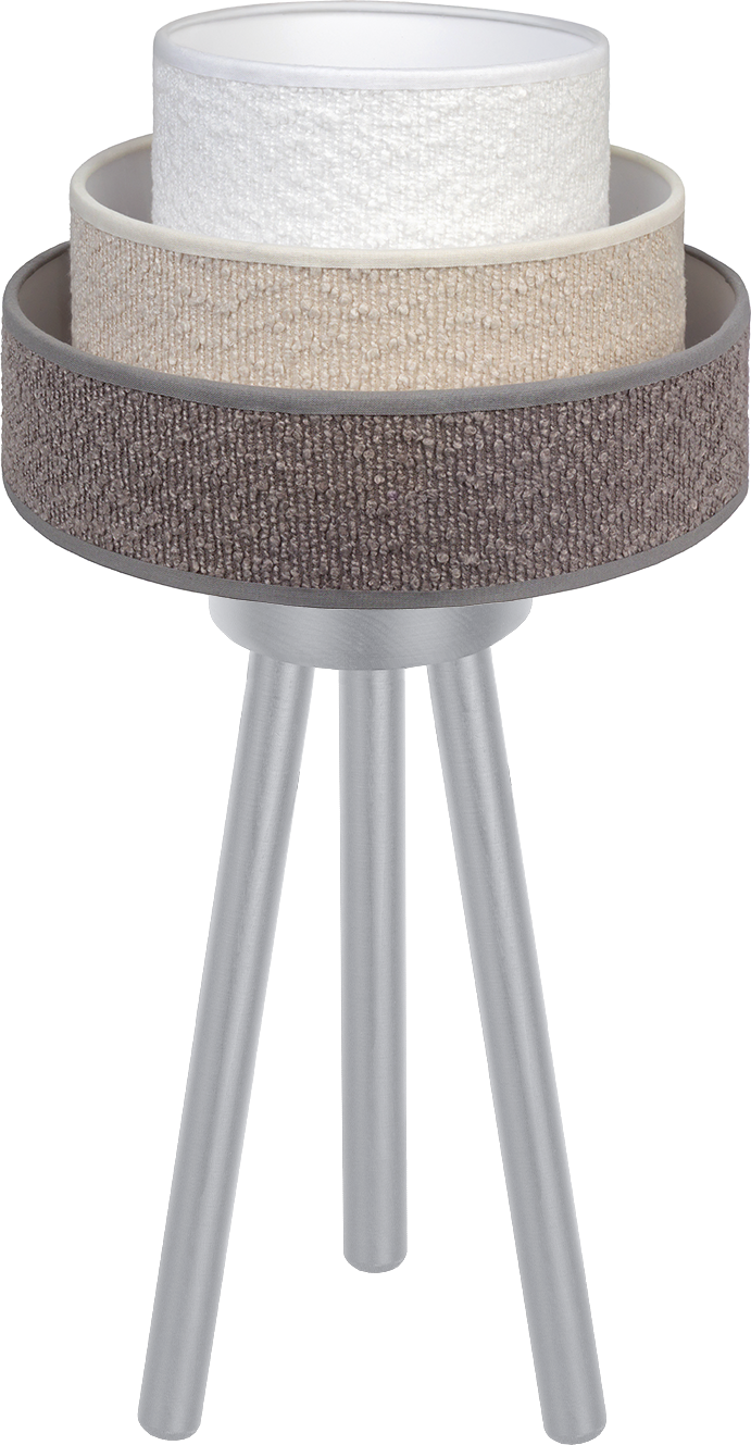 Lampa stołowa DUOLLA LUNETA MIX 751203 szary/biały 1xE27 średn.25cm