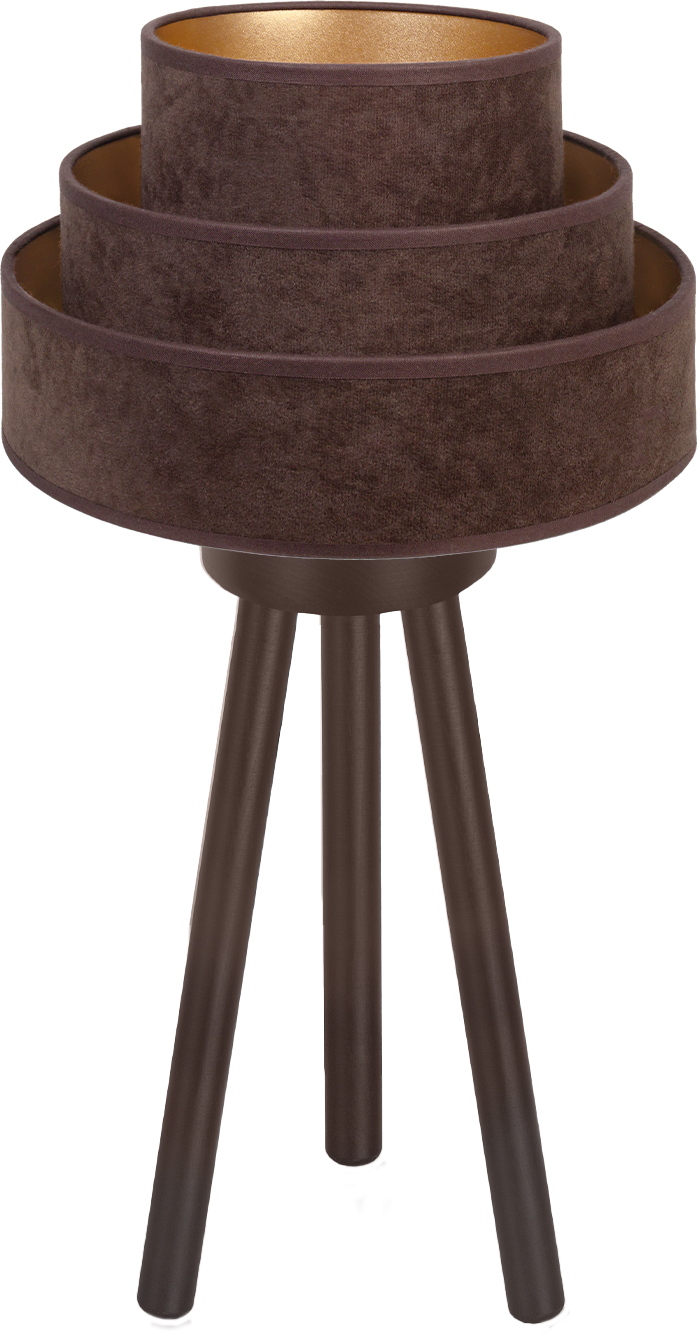 Lampa stołowa DUOLLA LUNETA MOKKA 750510 brązowy/złoty 1xE27 średn.25cm