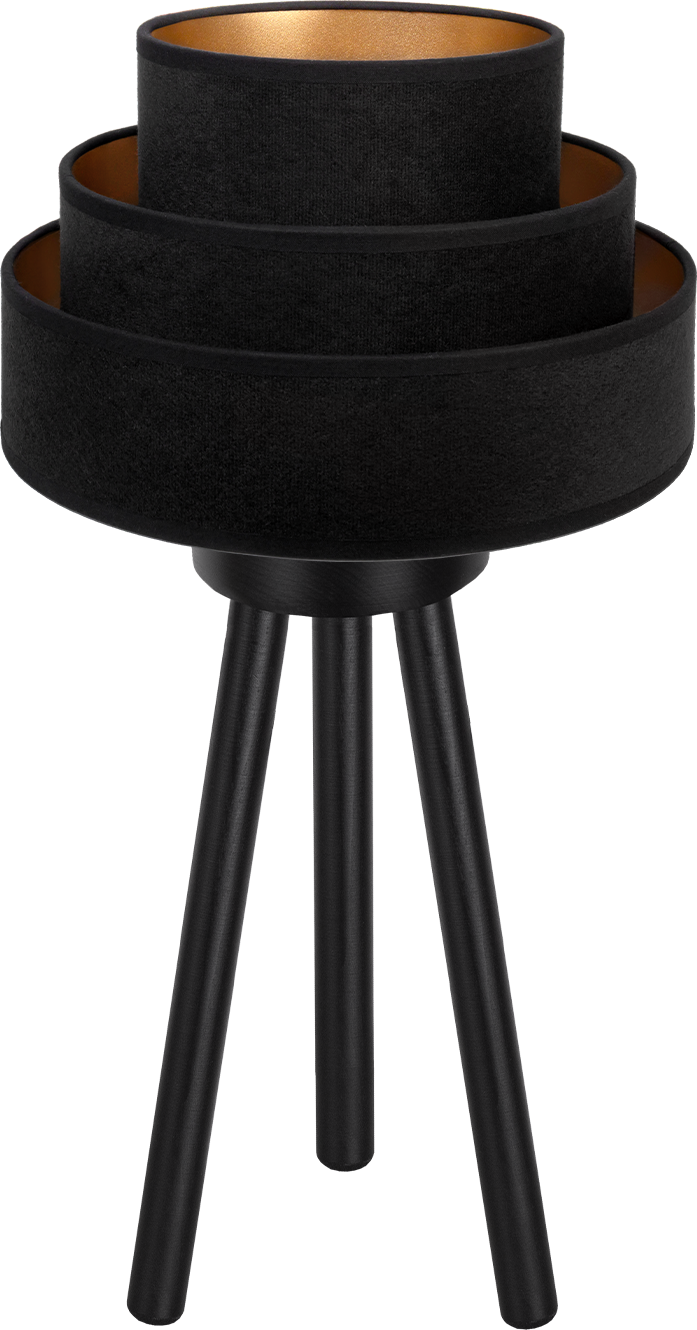 Lampa stołowa DUOLLA LUNETA NERO 750640 czarny/złoty 1xE27 średn.25cm