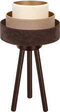 Lampa stołowa DUOLLA LUNETA TIRAMISU 750770 brązowy/kremowy 1xE27 średn.25cm