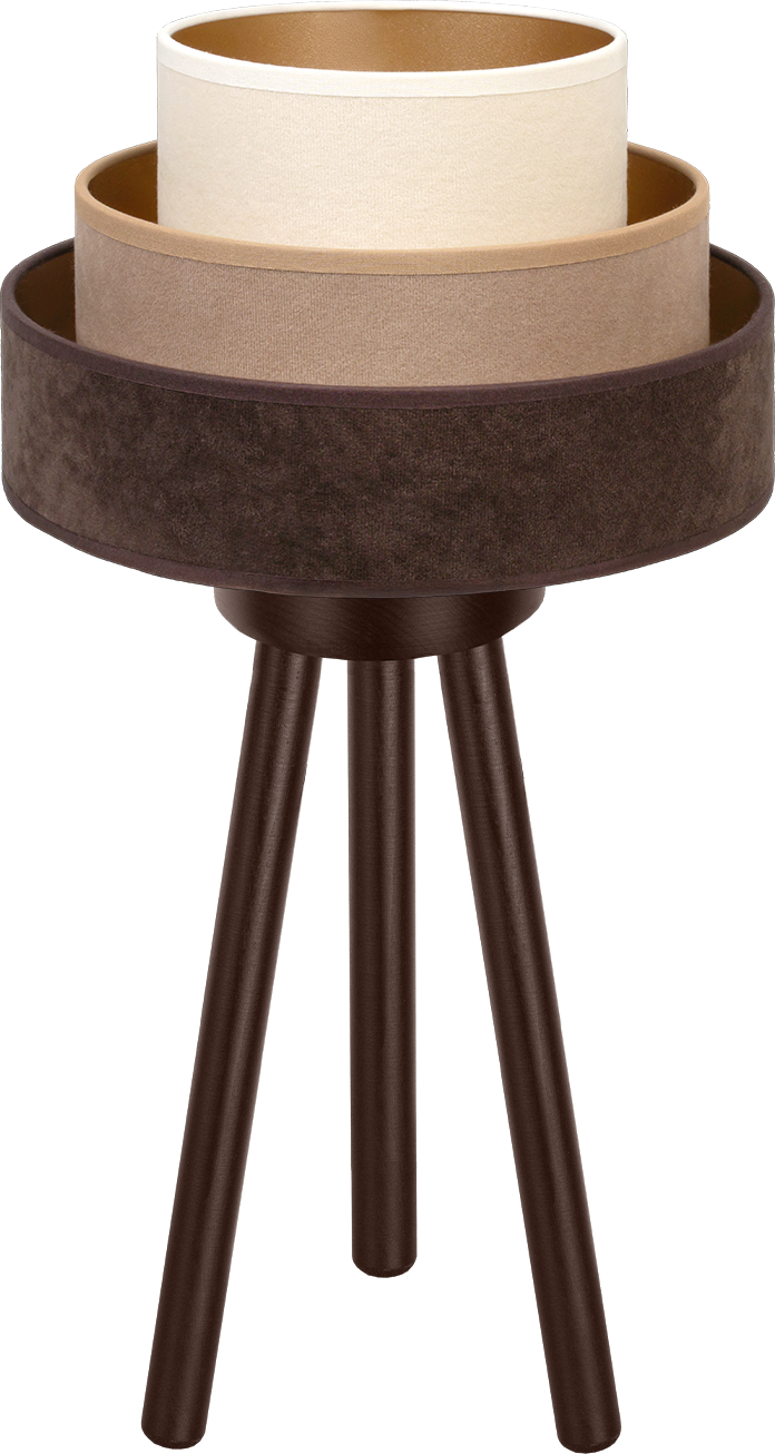 Lampa stołowa DUOLLA LUNETA TIRAMISU 750770 brązowy/kremowy 1xE27 średn.25cm