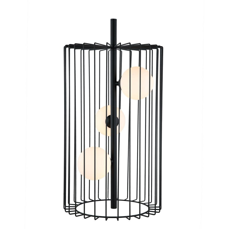 Lampa stołowa HAYDEN śr. 31cm 3xG9 | czarny/biały