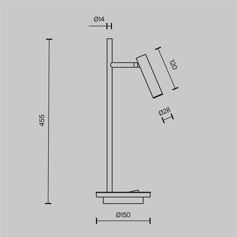 Lampa stołowa Maytoni Estudo IP20 x Z010TL-L8B3K | Czarny