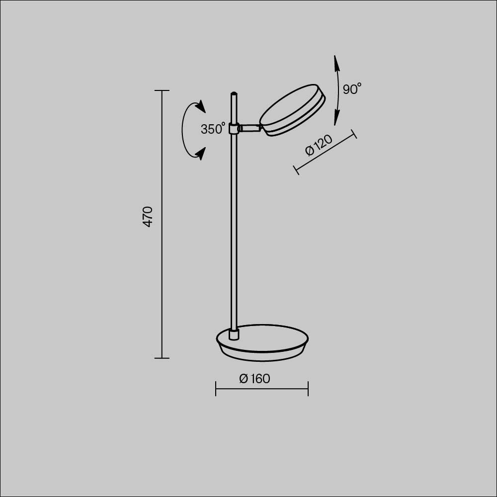 Lampa stołowa Maytoni Fad IP20 x MOD070TL-L8B3K | Czarny