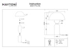 Lampa stołowa Maytoni Memory IP20 1xE14 MOD177TL-01B | Czarny