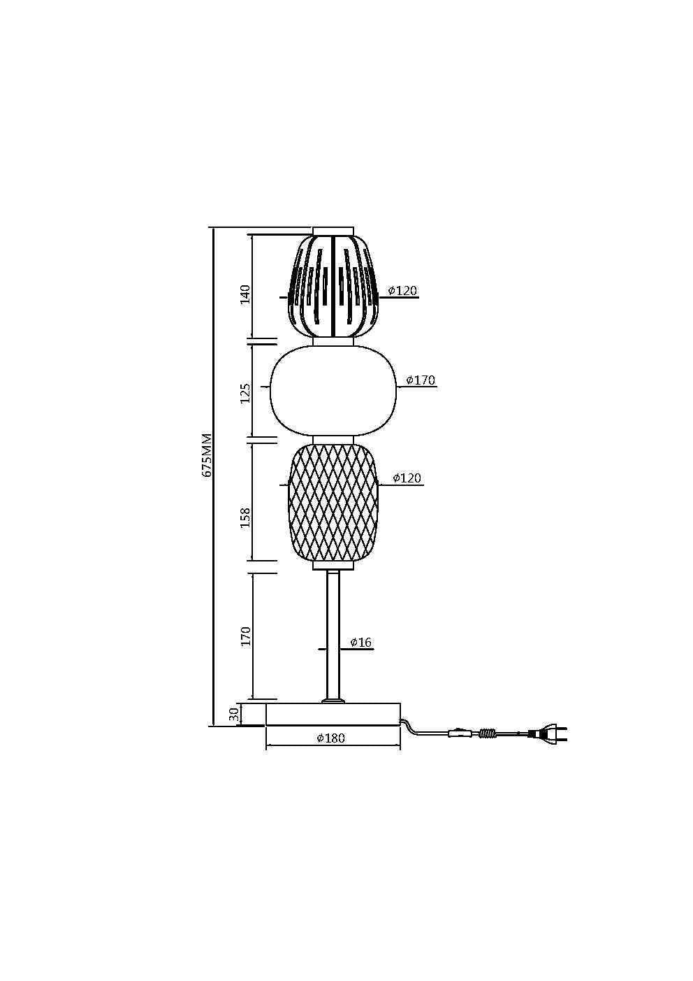 Lampa stołowa Maytoni Pattern IP20 x MOD267TL-L28CH3K | Chrom