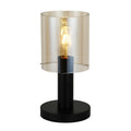 Lampa stołowa SARDO wys. 33cm E27 | czarny/dymiony