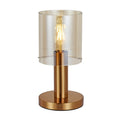 Lampa stołowa SARDO wys. 33cm E27 | mosiężny/dymiony