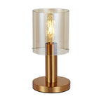 Lampa stołowa SARDO wys. 33cm E27 | mosiężny/dymiony