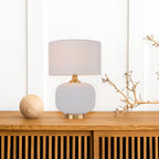Lampa stołowa Tamiza 48 cm biała 1xE27