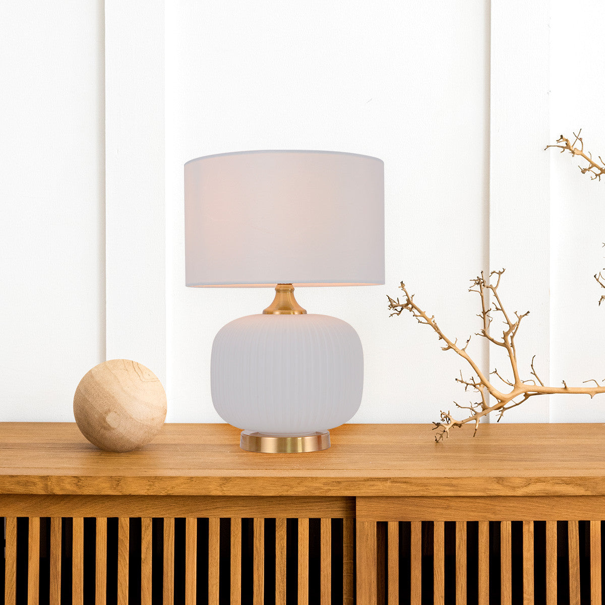 Lampa stołowa Tamiza 48 cm biała 1xE27