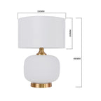 Lampa stołowa Tamiza 48 cm biała 1xE27