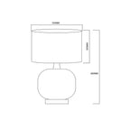 Lampa stołowa Tamiza 48 cm biała 1xE27