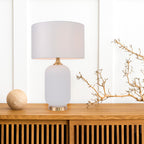 Lampa stołowa Tamiza 65 cm biała 1xE27