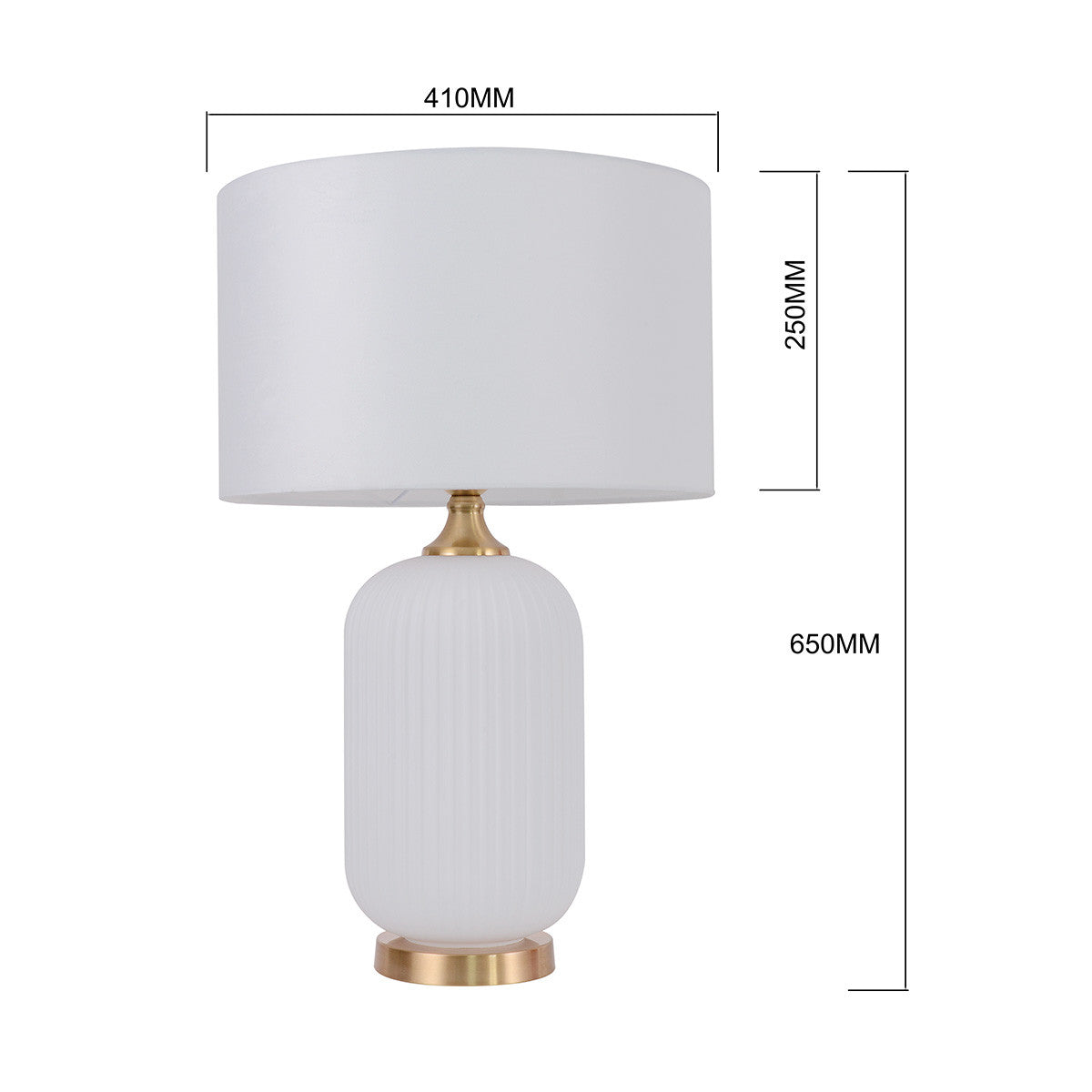 Lampa stołowa Tamiza 65 cm biała 1xE27
