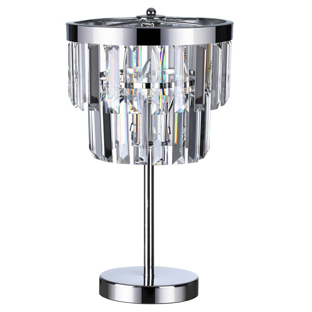Lampa stołowa VETRO, chrom/transparentny, 1x60W E14