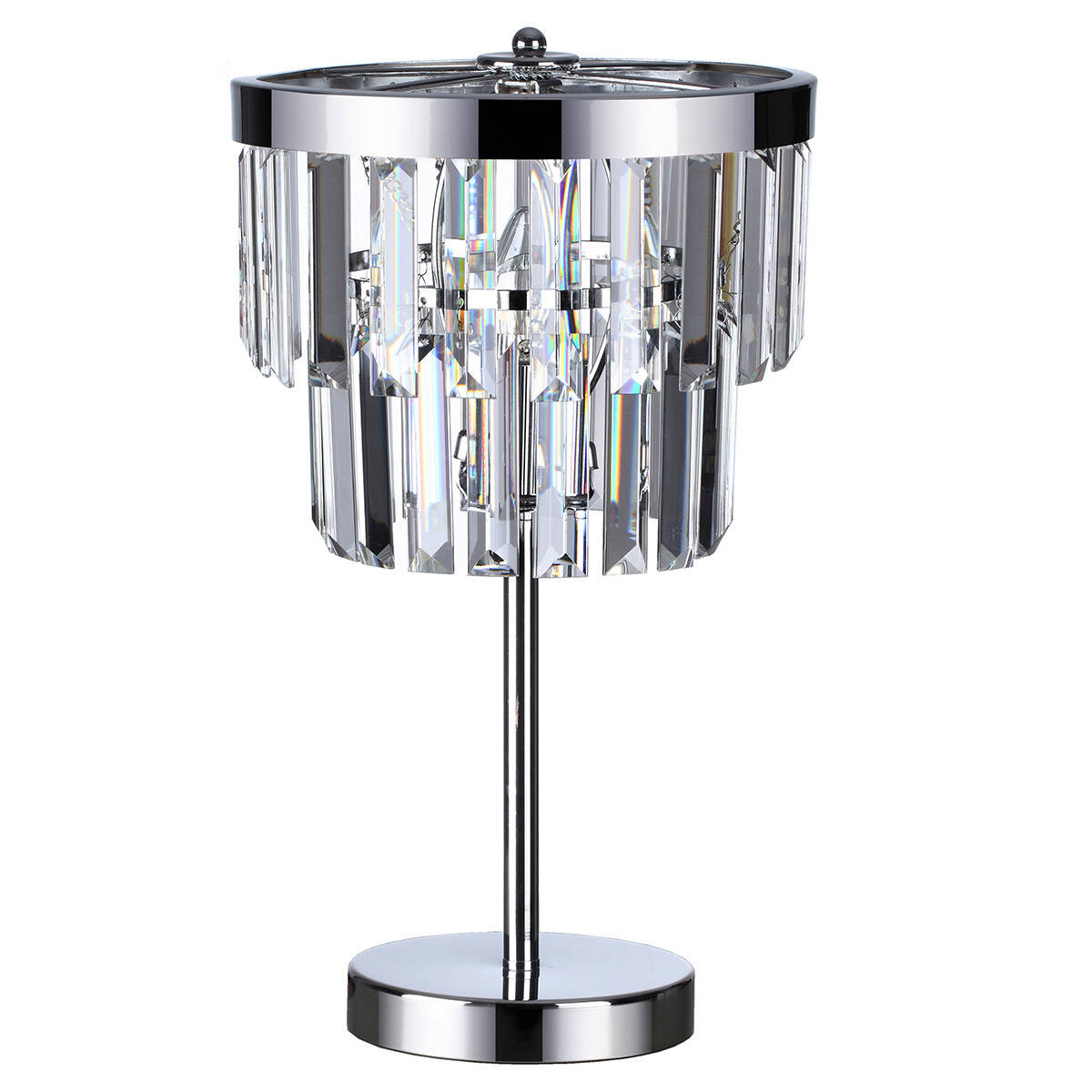 Lampa stołowa VETRO, chrom/transparentny, 1x60W E14