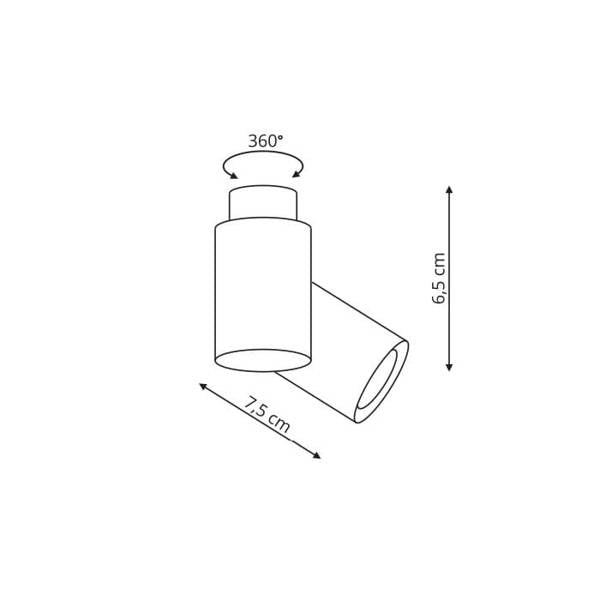 Lampa sufitowa BOSTON, biała, 1x50W GU10