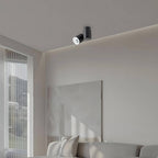 Lampa sufitowa BOSTON, czarna z białym ringiem, 1x50W GU10