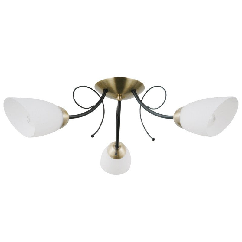 Lampa sufitowa Cristina 3xE27 | brąz antyczny