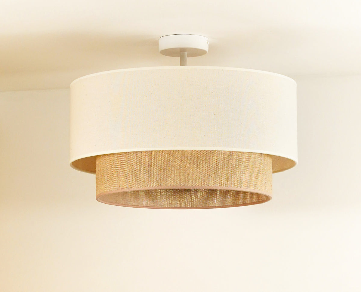 Lampa sufitowa DUOLLA BOHO 601078 beżowy/kremowy 1xE27 średn.45cm