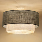 Lampa sufitowa DUOLLA BOHO 751227 szary/biały 1xE27 średn.45cm