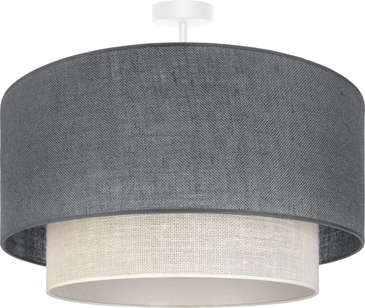 Lampa sufitowa DUOLLA BOHO 751227 szary/biały 1xE27 średn.45cm