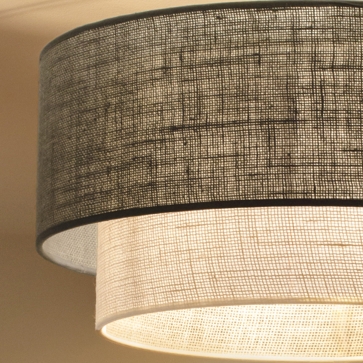 Lampa sufitowa DUOLLA BOHO 751227 szary/biały 1xE27 średn.45cm