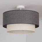 Lampa sufitowa DUOLLA BOHO 751227 szary/biały 1xE27 średn.45cm