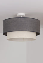 Lampa sufitowa DUOLLA BOHO 751227 szary/biały 1xE27 średn.45cm