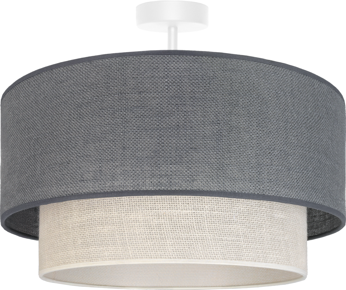 Lampa sufitowa DUOLLA  BOHO 751258 szary/biały 3xE27 średn.60cm