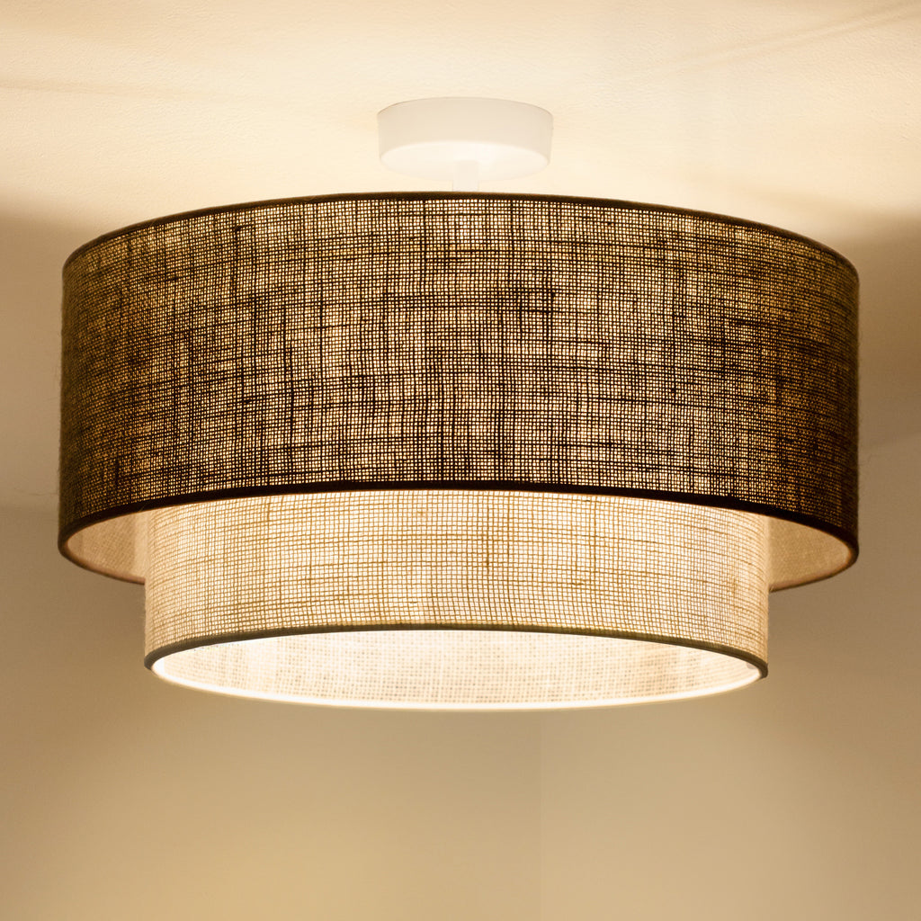 Lampa sufitowa DUOLLA BOHO 751289 brązowy/biały 1xE27 średn.45cm
