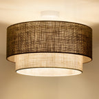 Lampa sufitowa DUOLLA BOHO 751289 brązowy/biały 1xE27 średn.45cm