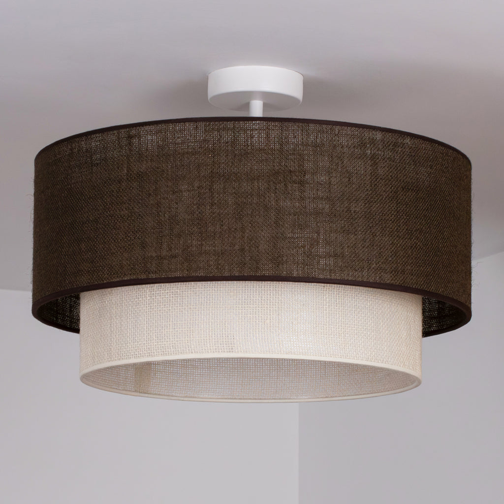 Lampa sufitowa DUOLLA BOHO 751289 brązowy/biały 1xE27 średn.45cm