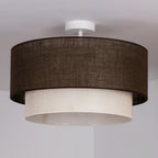 Lampa sufitowa DUOLLA BOHO 751289 brązowy/biały 1xE27 średn.45cm