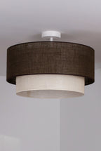 Lampa sufitowa DUOLLA BOHO 751289 brązowy/biały 1xE27 średn.45cm