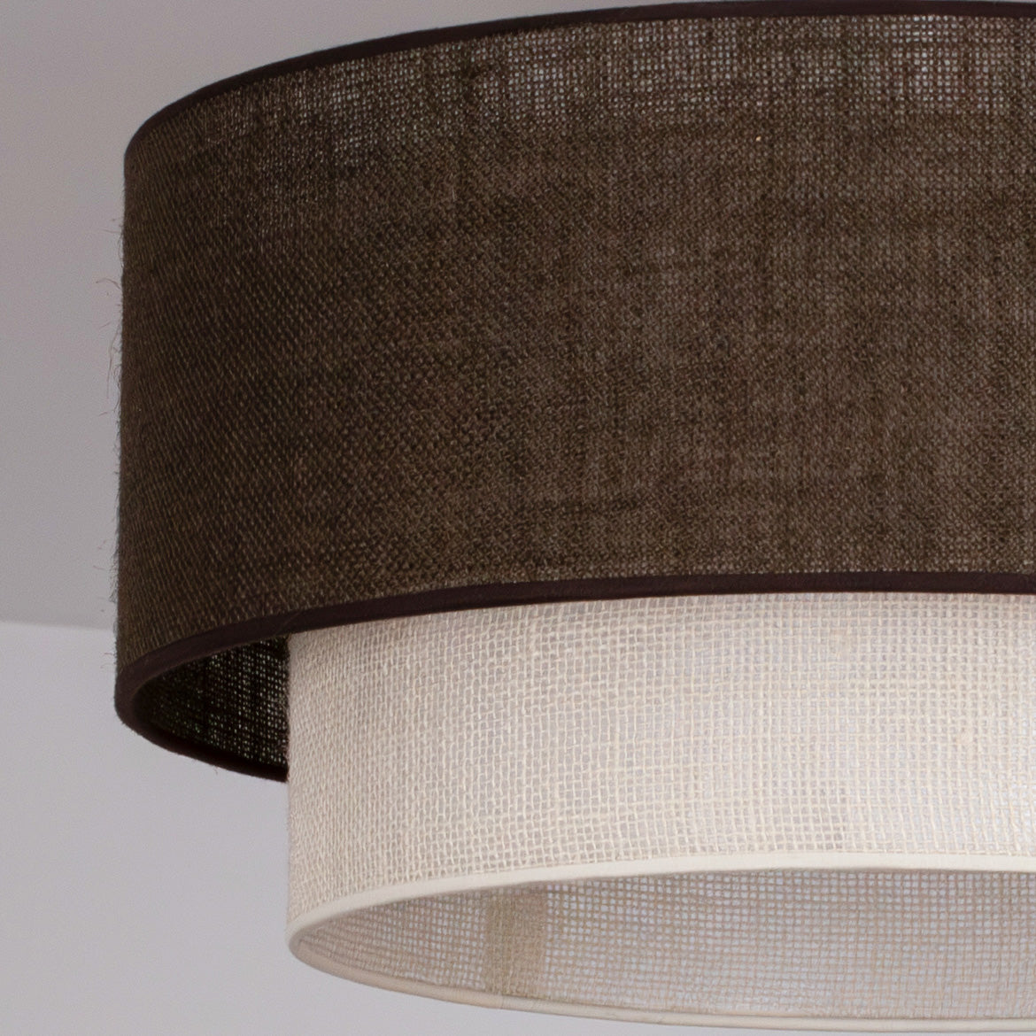 Lampa sufitowa DUOLLA BOHO 751289 brązowy/biały 1xE27 średn.45cm