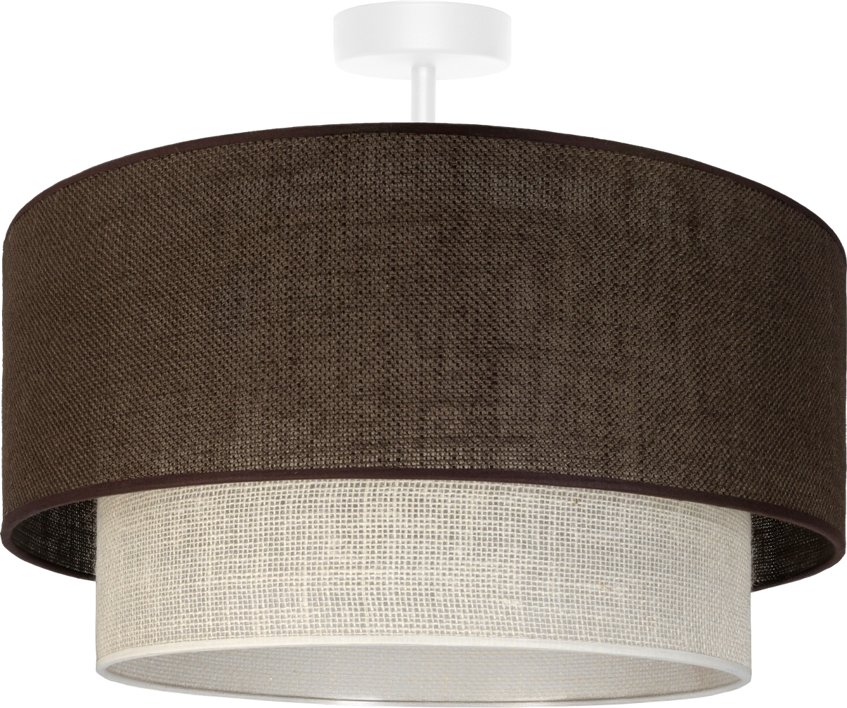 Lampa sufitowa DUOLLA BOHO 751289 brązowy/biały 1xE27 średn.45cm