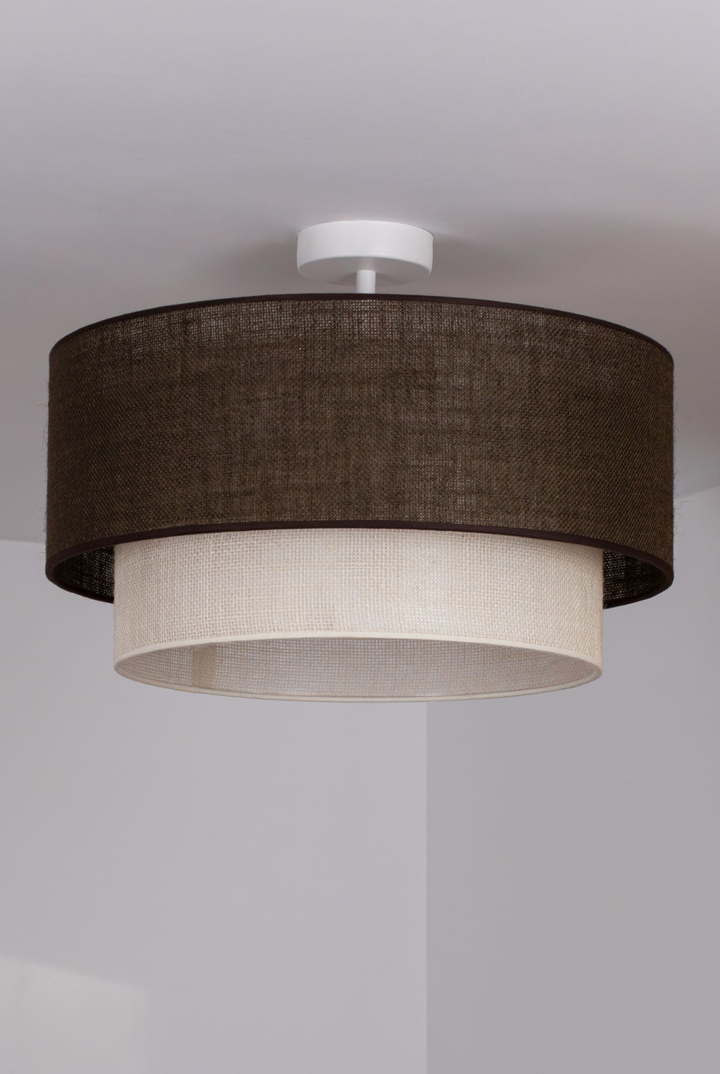 Lampa sufitowa DUOLLA BOHO 751289 brązowy/biały 1xE27 średn.45cm