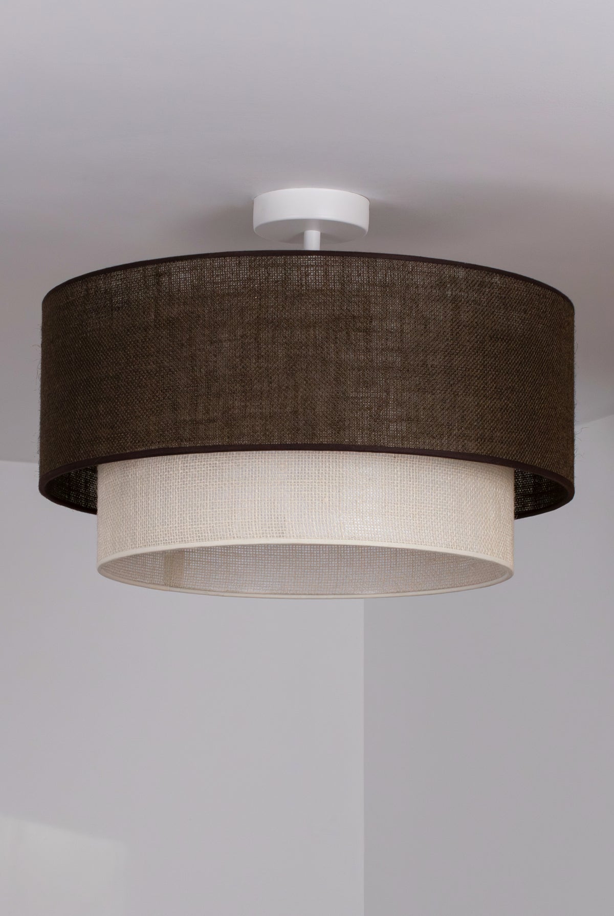 Lampa sufitowa DUOLLA BOHO 751289 brązowy/biały 1xE27 średn.45cm