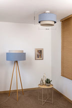 Lampa sufitowa DUOLLA BOHO 751401 niebieski/Beżowy 1xE27 średn.45cm