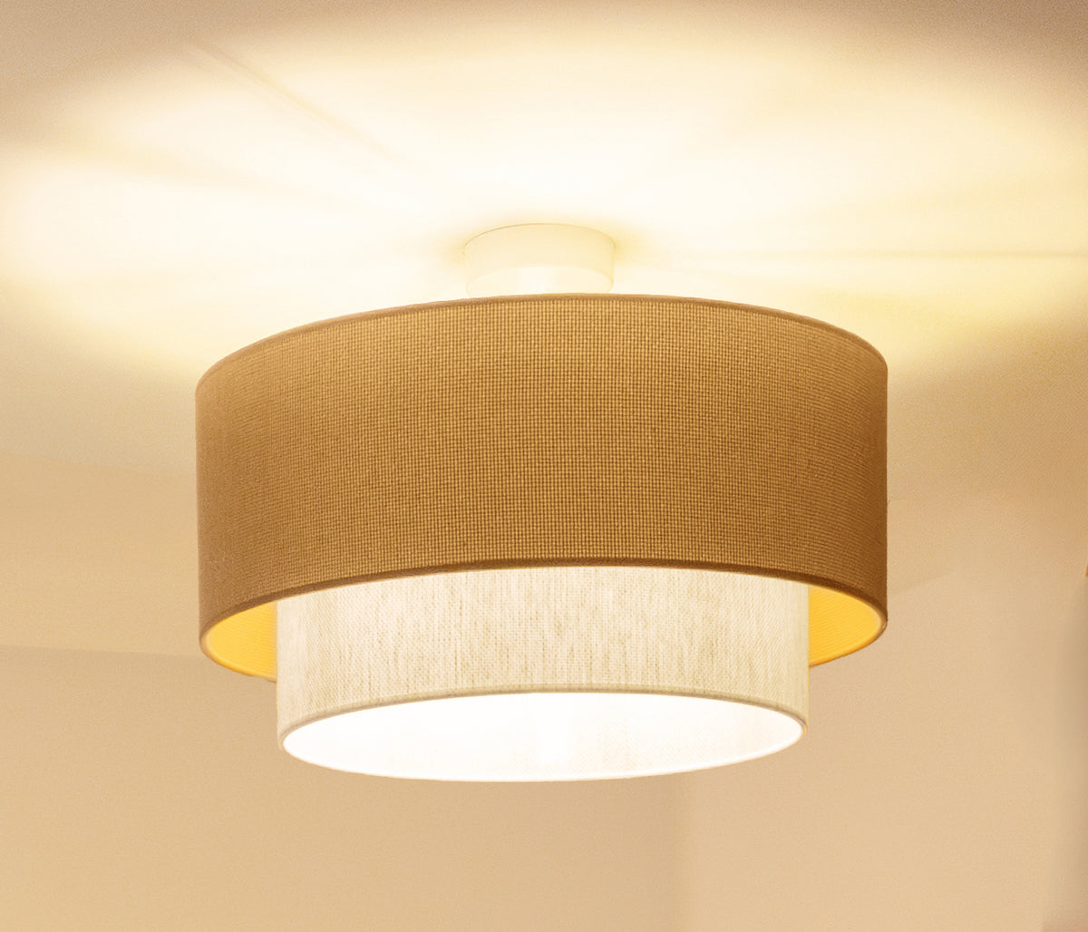 Lampa sufitowa DUOLLA BOHO 751463 beżowy/kremowy 1xE27 średn.45cm