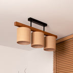Lampa sufitowa DUOLLA FOREST 753528 Brązowy/naturalny 3xE27 średn.17cm