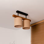 Lampa sufitowa DUOLLA FOREST 753535 Brązowy/naturalny 2xE27 średn.17cm