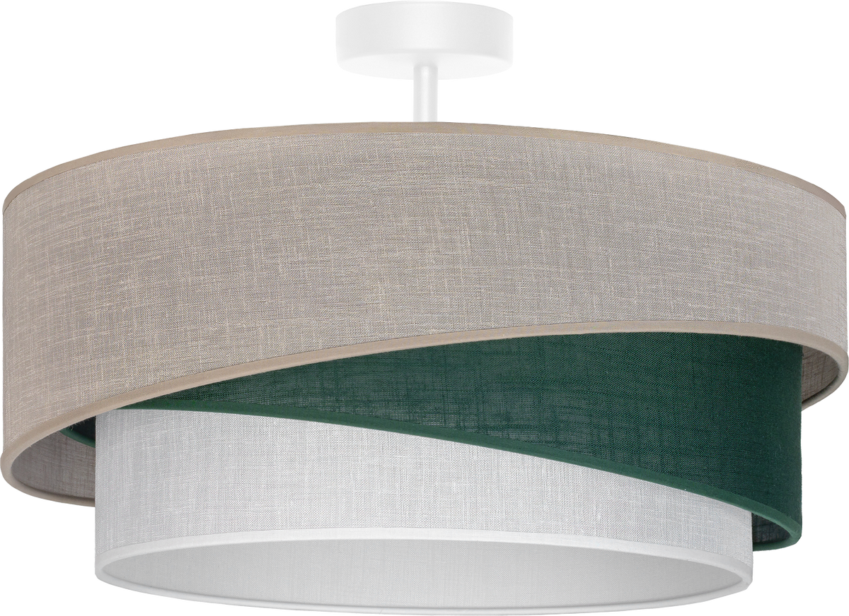 Lampa sufitowa DUOLLA KOBO 753429 szary/zielony 1xE27 średn.60cm