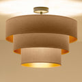 Lampa sufitowa DUOLLA LUNETA CAPPUCINO 750145 beżowy/złoty 1xE27 średn.45cm