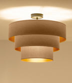 Lampa sufitowa DUOLLA LUNETA CAPPUCINO 750145 beżowy/złoty 1xE27 średn.45cm