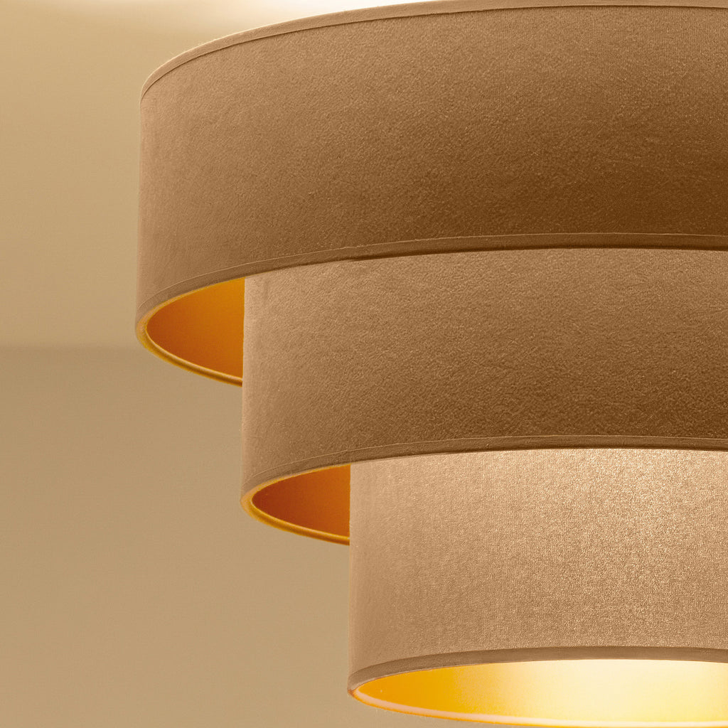 Lampa sufitowa DUOLLA LUNETA CAPPUCINO 750145 beżowy/złoty 1xE27 średn.45cm