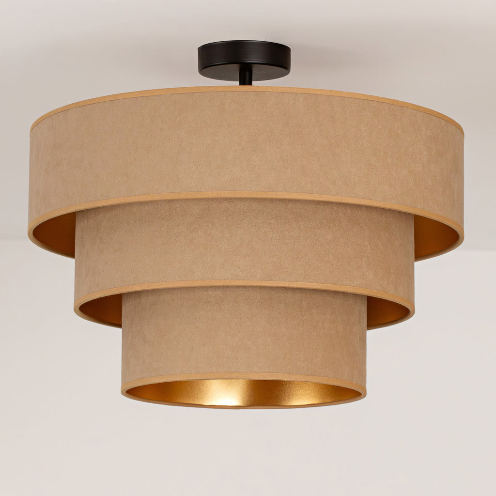 Lampa sufitowa DUOLLA LUNETA CAPPUCINO 750145 beżowy/złoty 1xE27 średn.45cm
